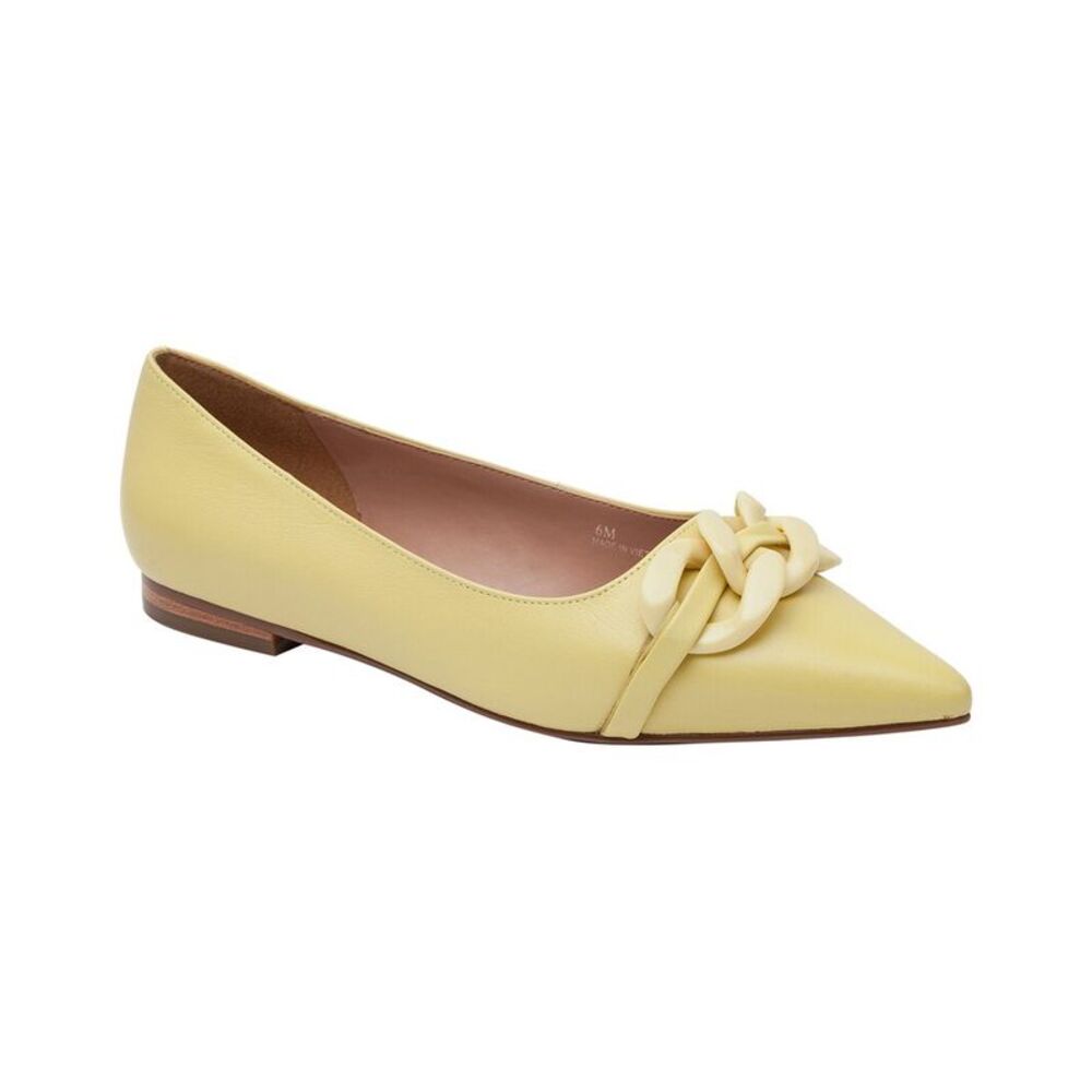 Linea Paolo Nora Leather Flat, Yellow